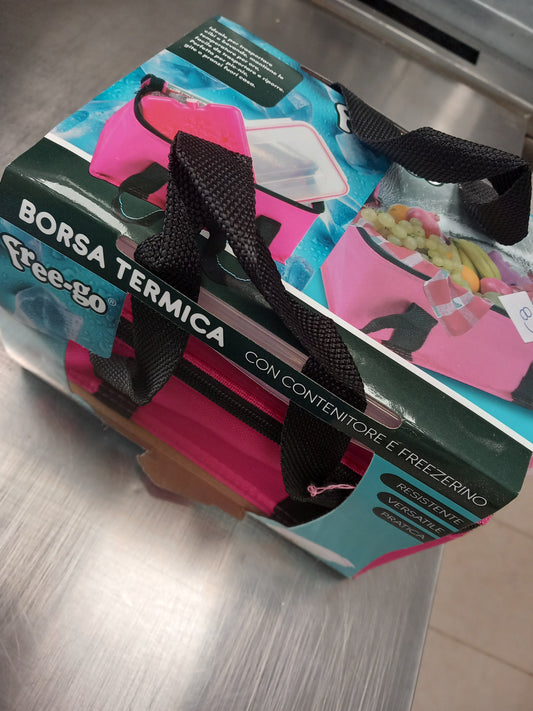 Mini borsa termica con contenitore e ghiacciolo