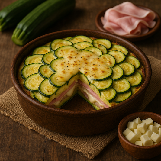 Tortino di Zucchine con Prosciutto Cotto e Mozzarella