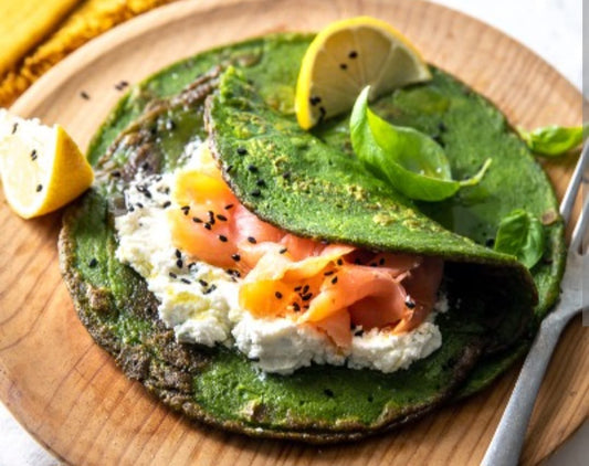CREPES SPINACI formaggio e salmone